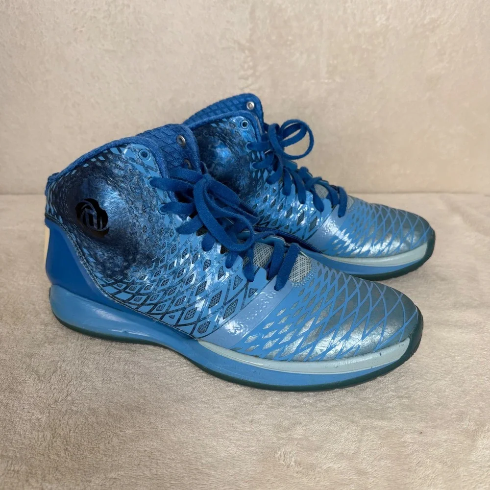 Adidas D Rose 3.5 Blue Basketball Shoes High Top Mens 11